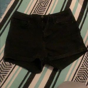 Black-dyed high-waist jean SHORTS: Forever 21 LA